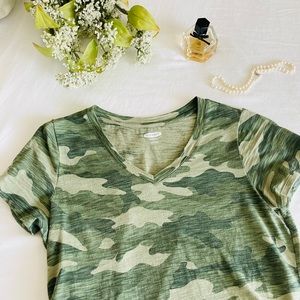 V neck camo t shirt